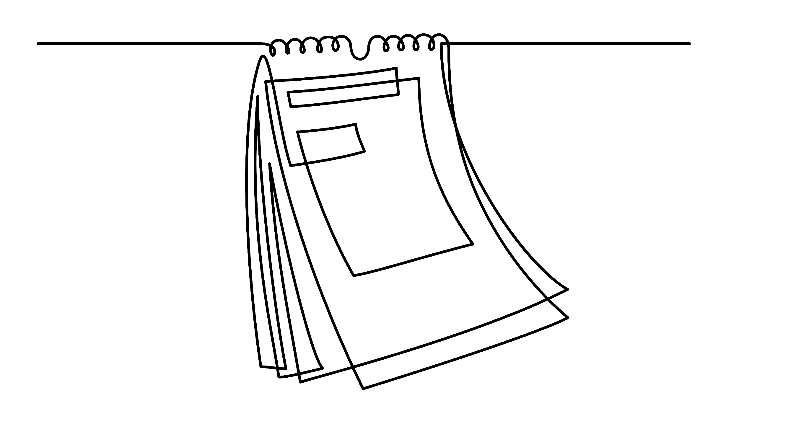 illustration dessin une ligne carnet