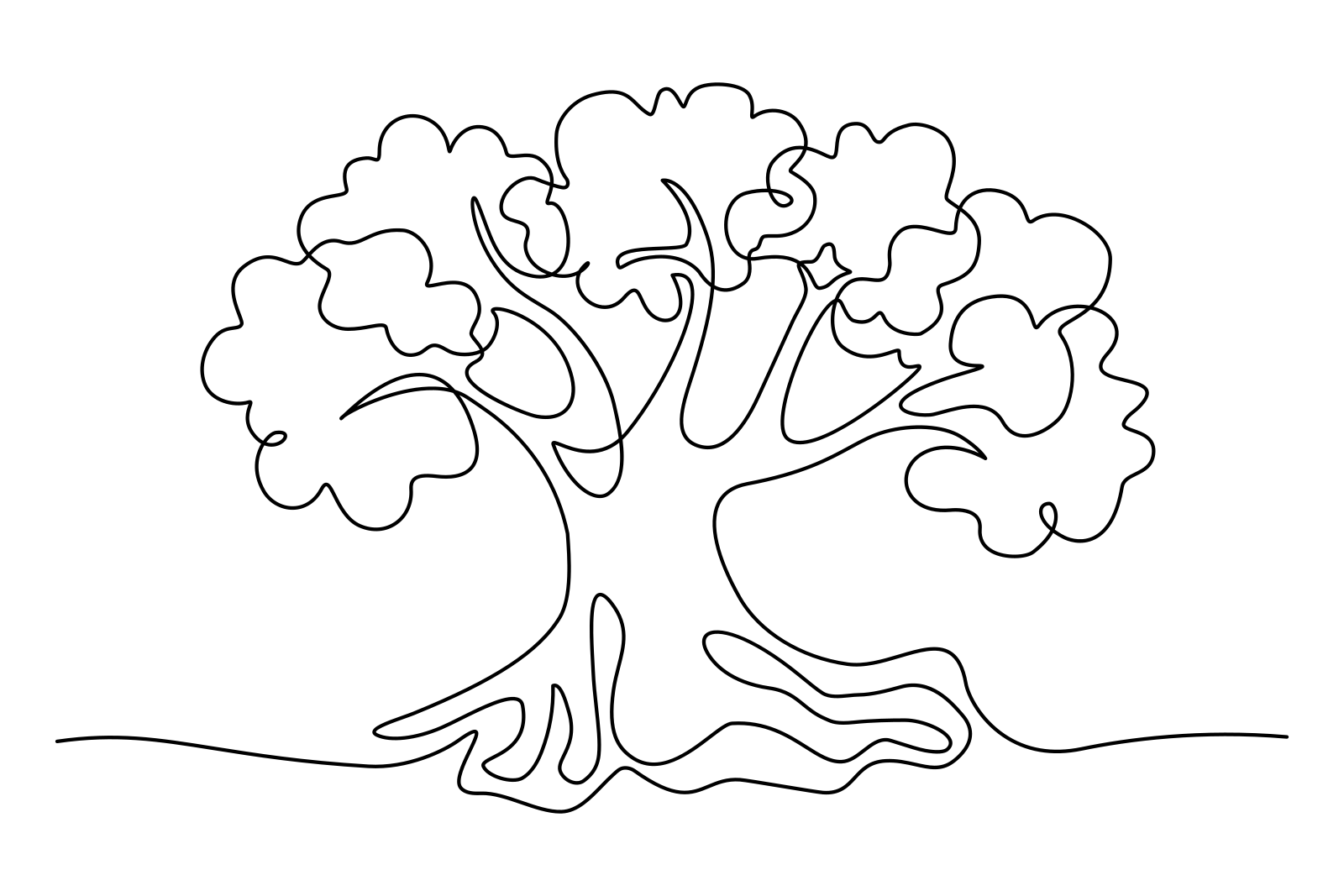 dessin arbe fueillage