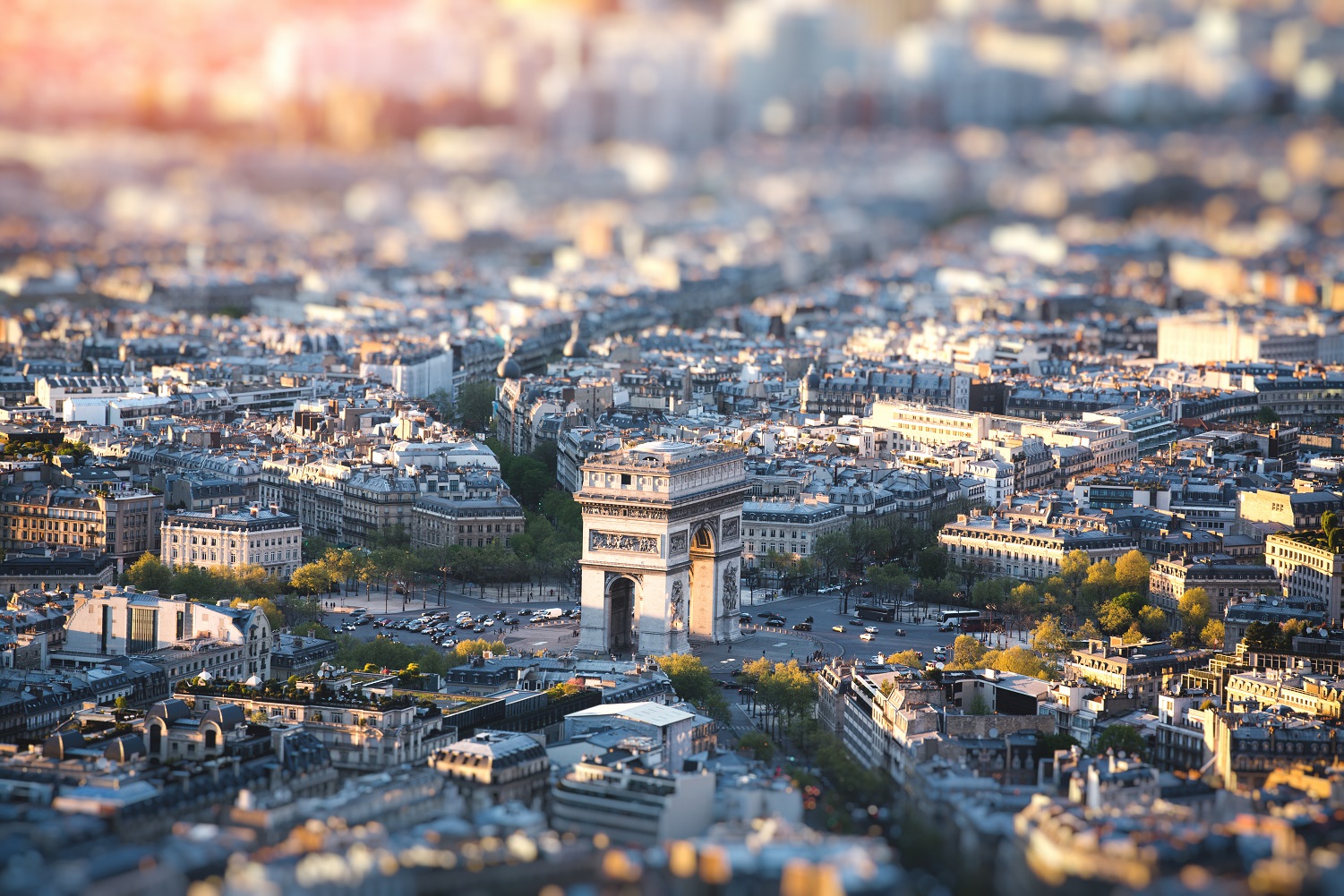 vue zoomé arc de triomphe